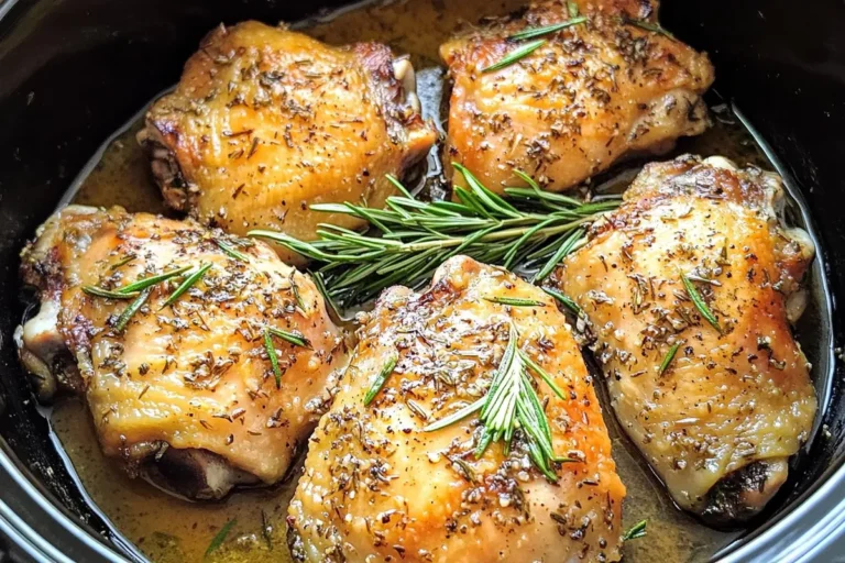 Chicken Thighs Rosemary Crock Pot Recipe for Effortless Flavor