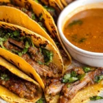 Savory Birria Tacos with Rich Consommé Served Warm