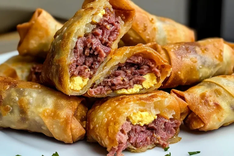 Delicious Air Fryer Reuben Egg Rolls with Corned Beef